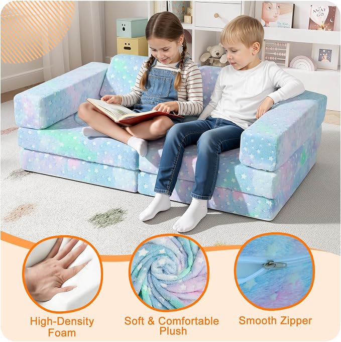 MeMoreCool Kids Play Couch – 10-Piece Modular Sofa - Image 7