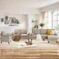 84" Convertible Sectional Sofa Set, 3 Seat L Shaped Couch by soscana