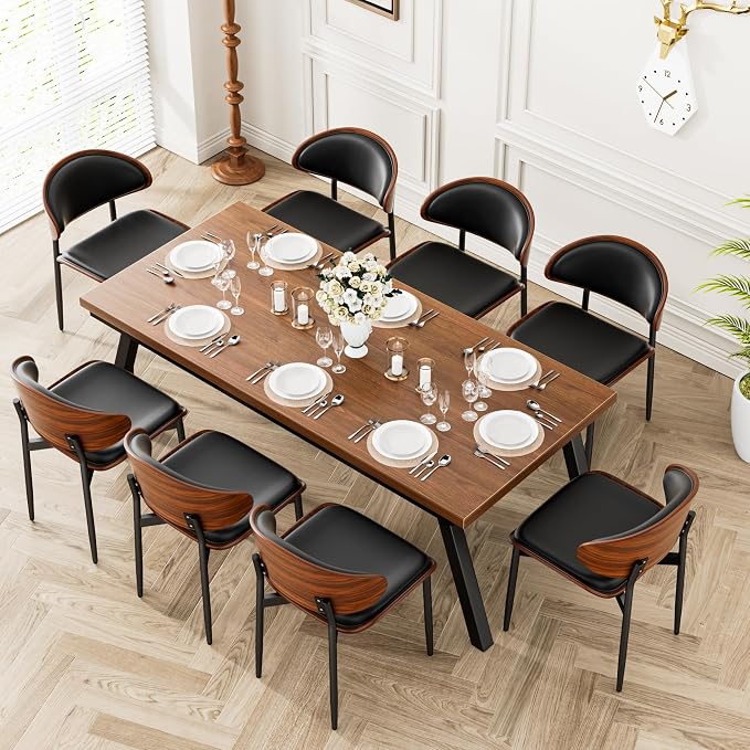 YaFiti Dining Chairs Set of 8, Dining Room and Kitchen Chairs, Mid Century by YaFiti
