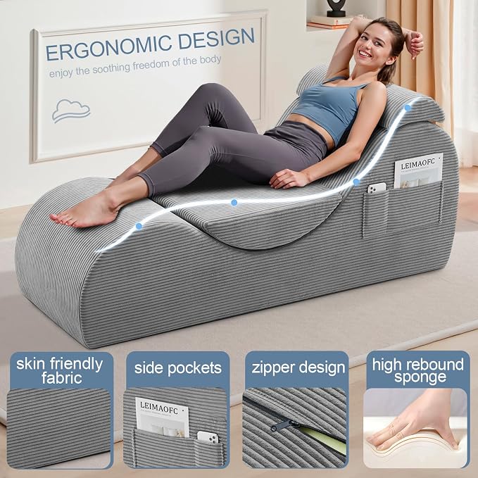 Yoga Chair Lounge for Adult, Ergonomic Chaise Lounge Chair - Image 5