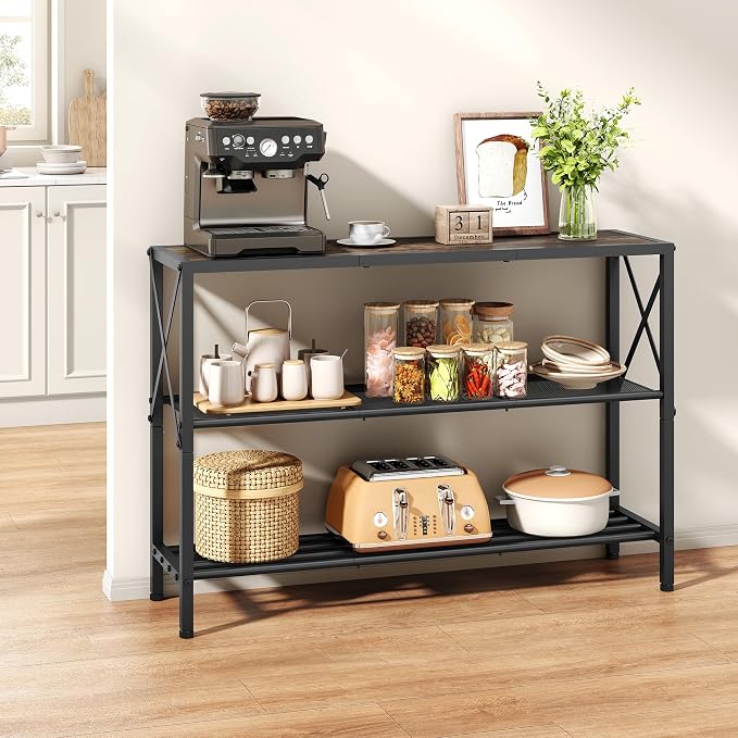 Hoctieon Industrial Console Table, 3 Tier Entryway Table, Hallway Table - Image 5