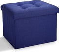 LINMAGCO Small Storage Ottoman Stool Foot Rest Stool Under Desk Stool Short by LINMAGCO