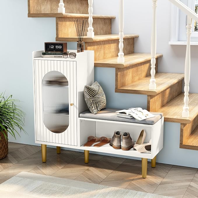 HLR Storage Bench Set of 2, L-Shaped Storage Cabinet - Image 6