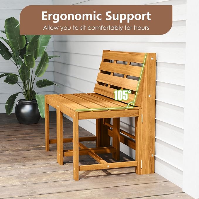 Tangkula 3-in-1 Convertible Bench Picnic Table, Space-Saving Patio Convert A - Image 8