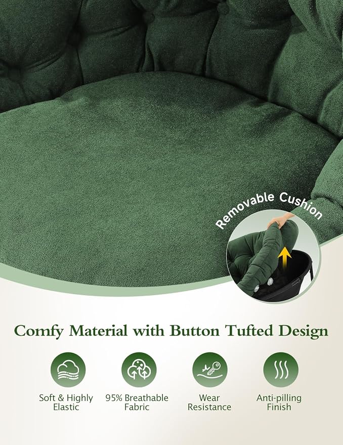 Kidirect Wide Rocking Chair Nursery, Comfy Saucer Nursery Rocking Chairs - Image 6
