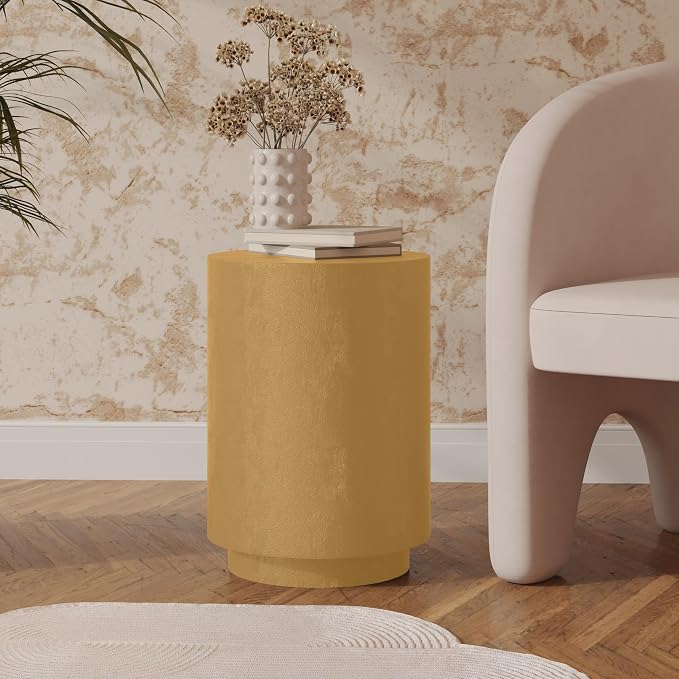 LeisureMod 14” Wide Round Side Table in Fiberstone - Image 4