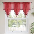 Molaxhome Swag Curtain 51 inch Length Rod Pocket Scalloped Curtain Valance by Molaxhome