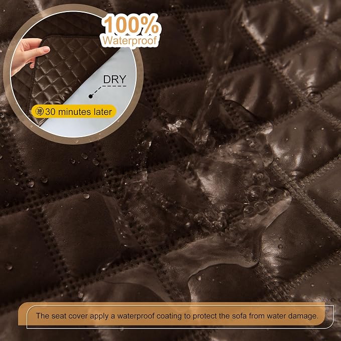 HDCAXKJ 100% Waterproof Reclining Sectional Couch Covers L Shape Recliner Sofa - Image 3