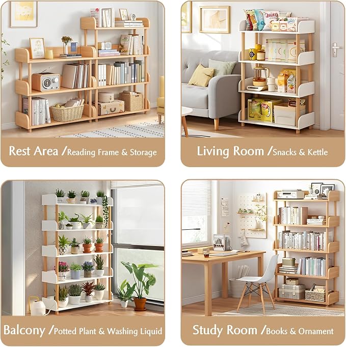 OSCHF 3-Tier Wooden Open Bookcase - Image 4