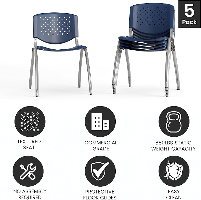 Flash Furniture Hercules Series Plastic Contoured Lobby Chairs - Image 5