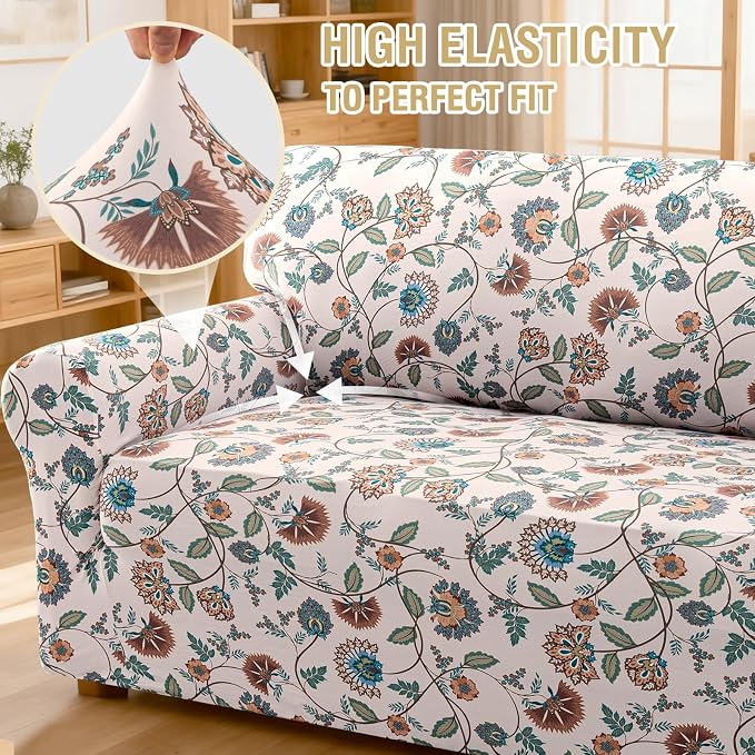 H.VERSAILTEX Printed Couch Covers Printed Sofa Cover High Stretch Couch Cover - Image 6