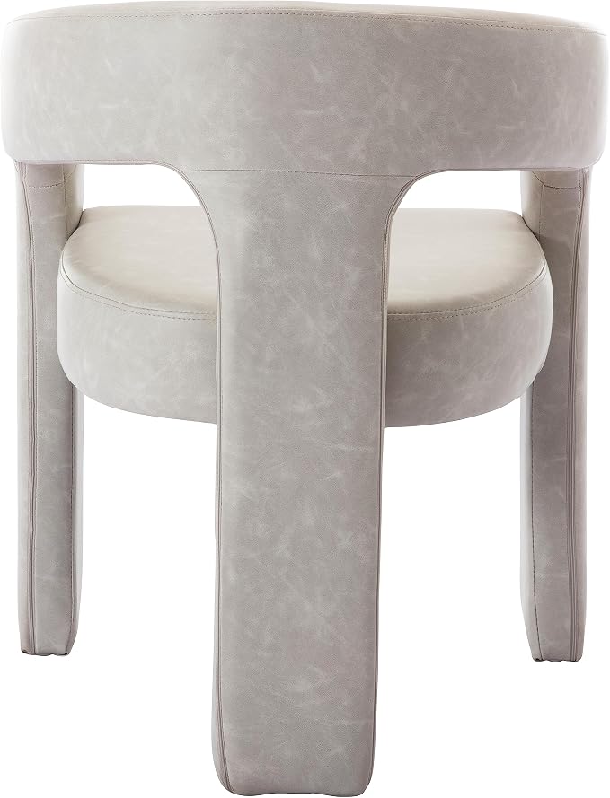 RIVOVA Modern Barrel Dining Chairs Set of 2, PU Leather Upholstered Accent Side - Image 7