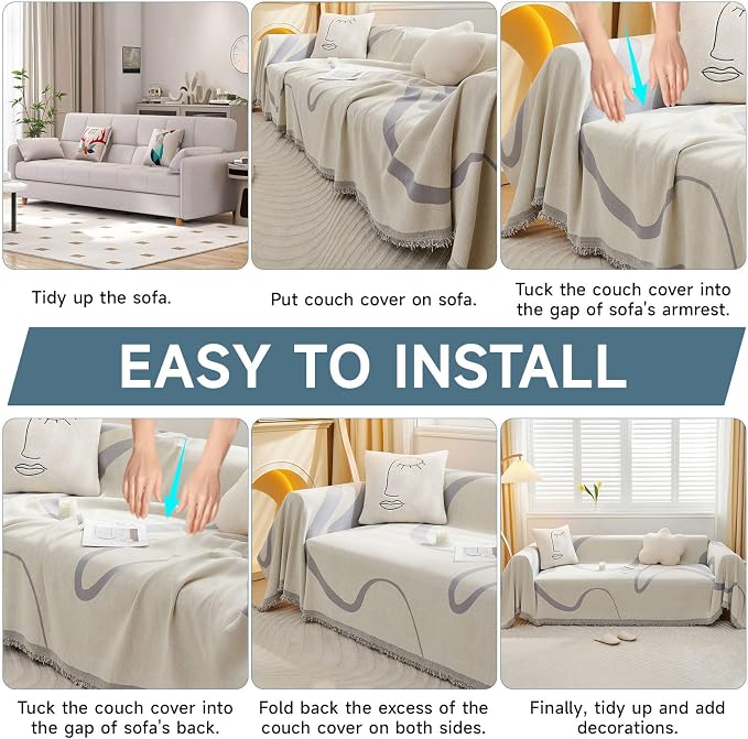 VClife Soft Plush Loveseat Slipcover Washable Couch Cover - Image 7