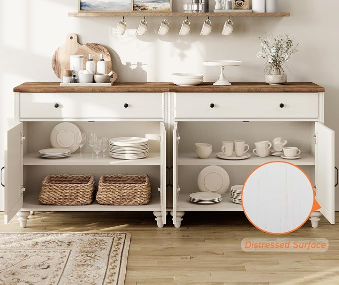 WAMPAT Farmhouse TV Stand for 85 inch TV - Image 6