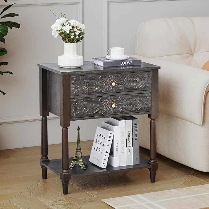 Nightstand, Farmhouse Bedside Table - Image 9
