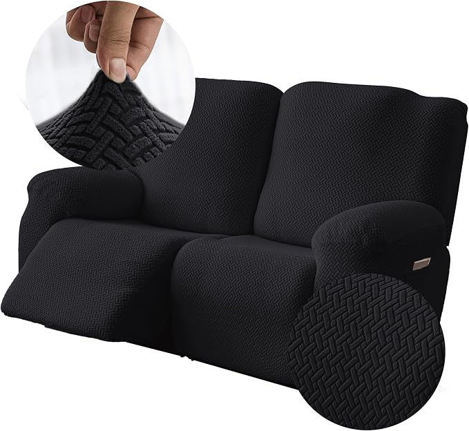 Genina Recliner Loveseat Covers, Stretch Reclining Sofa Covers, 2 Seater Couch - Image 8