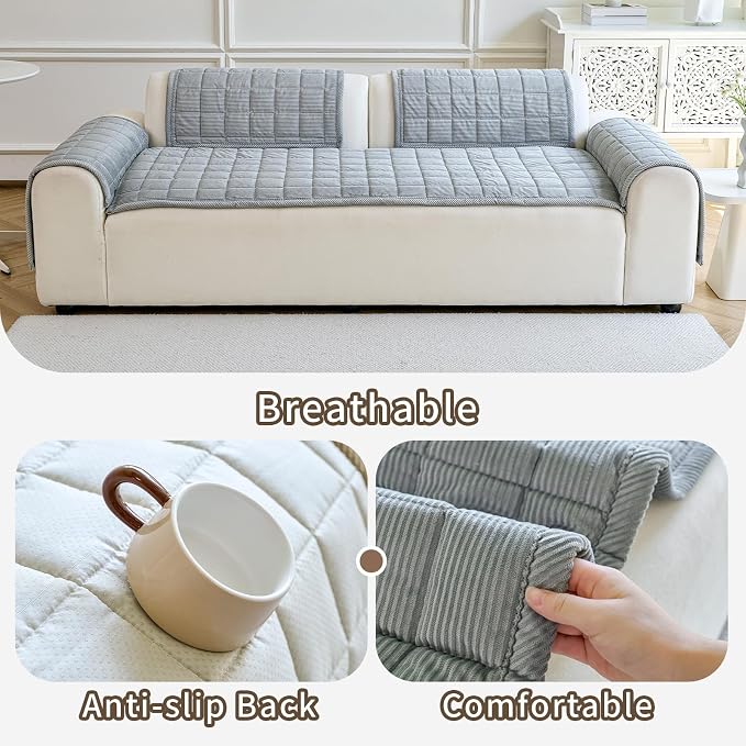 Couch Covers for Dogs Washable, Non Slip Couch Covers for Loveseat Sofa Pet - Image 3