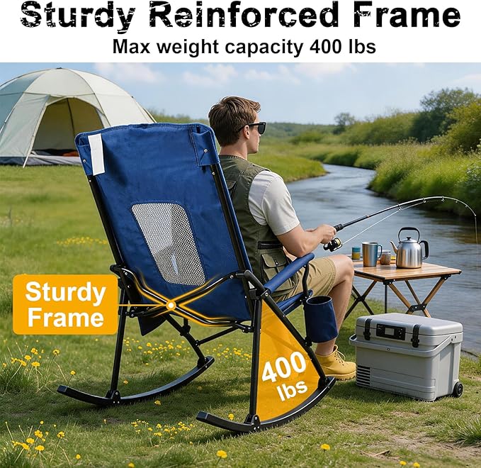 Romswi 2 Pack Rocking Camping Chair - Image 6
