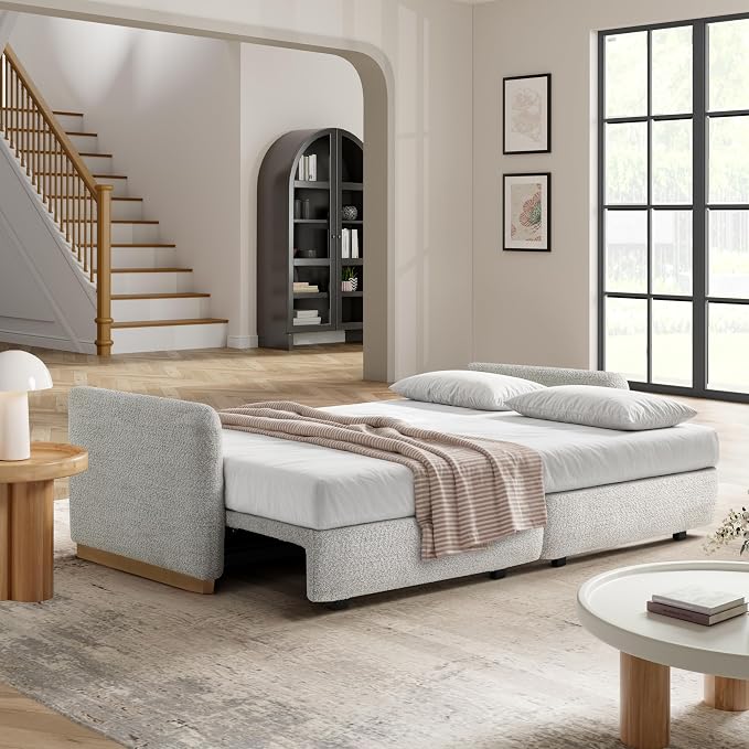 Serta Vail 86" Convertible Sleeper Sofa, Queen Size, Wall-Hugging Dreamglide - Image 6