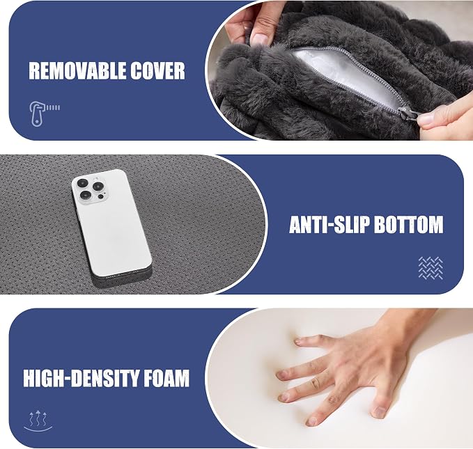 Hobestluk Rectangle Ottoman Memory Foam Footrest - Image 6