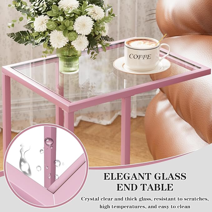 C Shaped End Table, Side End Tables - Image 5