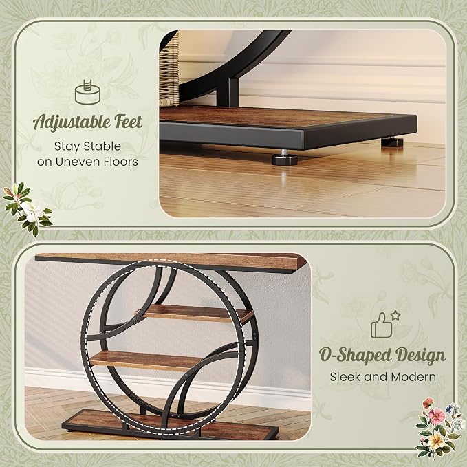 Huuger 47.2 Inch Entryway Table, Industrial Console Sofa Table - Image 7