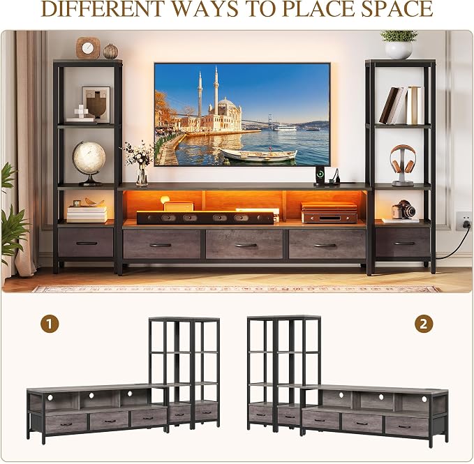 YITAHOME Modern TV Stands for 65 inch TVs, Entertainment Center - Image 3