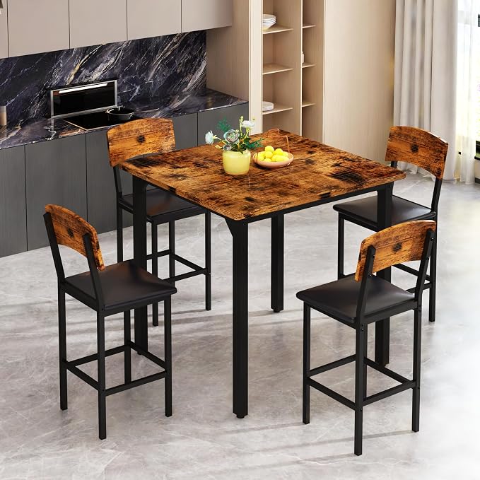 AWQM 5-Piece Dining Table Set, Dining Table Set - Image 2