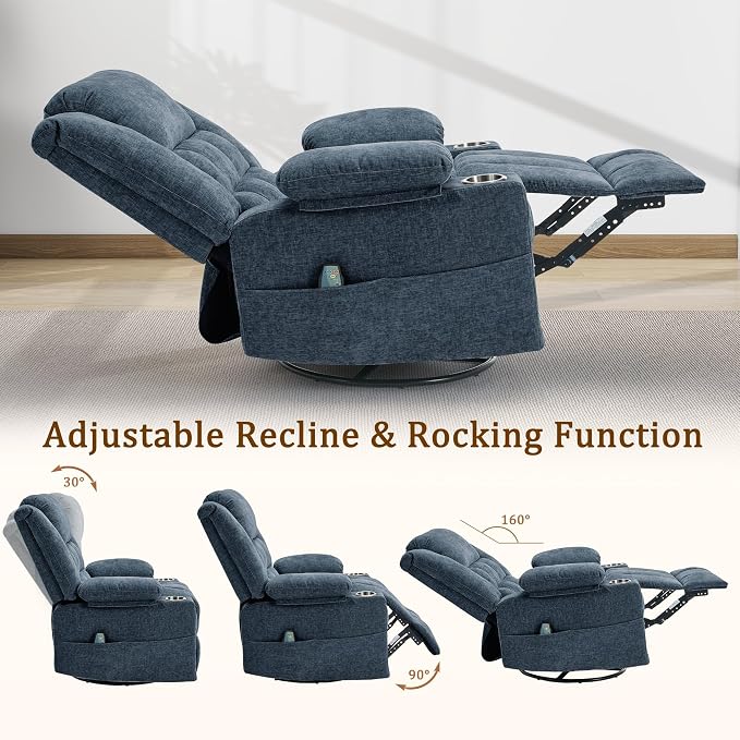 Korser 360° Swivel Rocker Recliner - Image 5