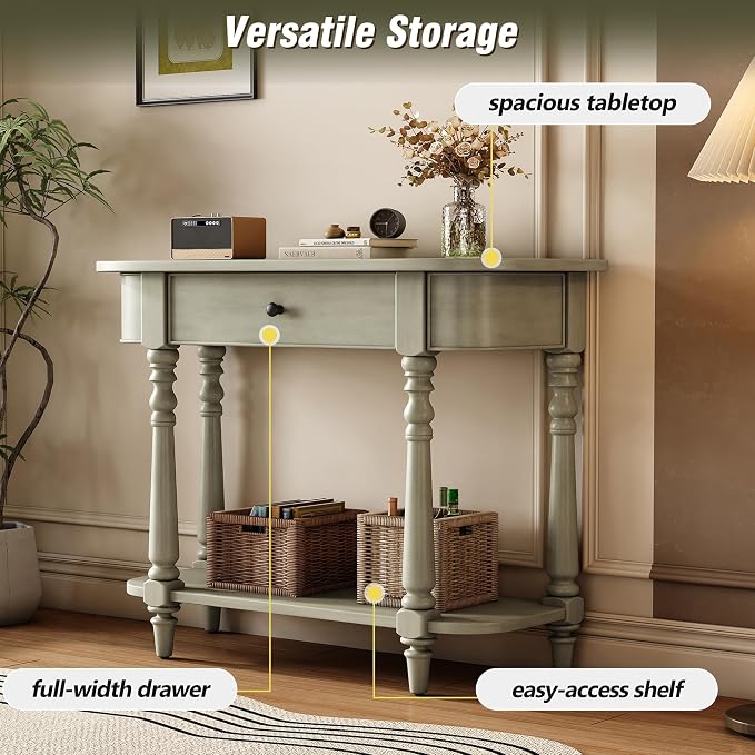Retro Curved Console Table - Image 6