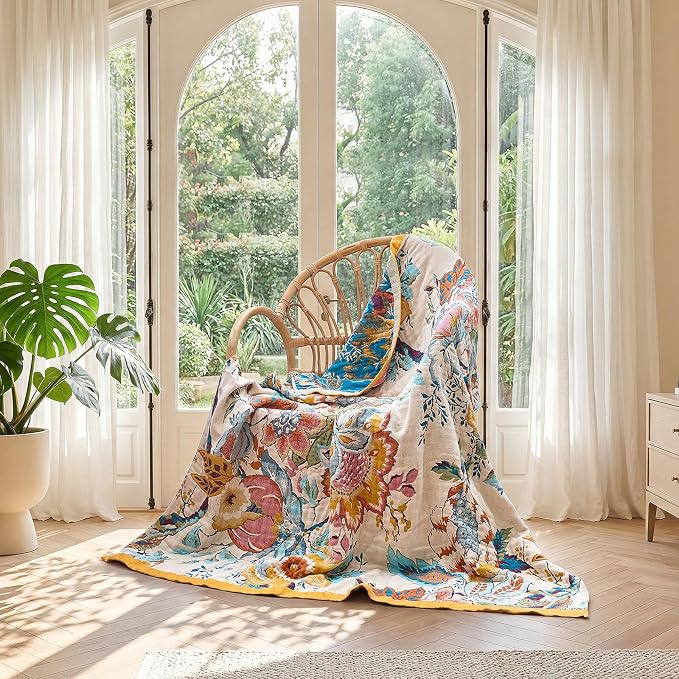 LUTBM Boho Throw Blanket for Couch Sofa Chair Cotton Blankets for Bedroom - Image 5
