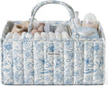 Blissful Diary Floral Diaper Caddy Organizer, Stylish Nursery Storage Basket by BlissfulDiary