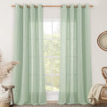 LAMIT Linen Curtains for Living Room 84 inch Length 2 Panels, Light Filtering by LAMIT