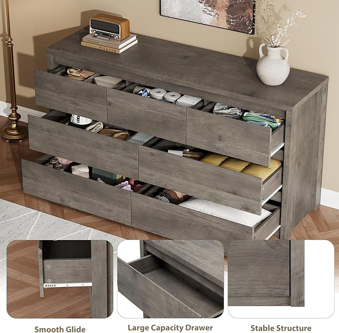 GarveeHome 7 Drawer Dresser for Bedroom, Wide Modern Chest of Drawers, Large - Image 7