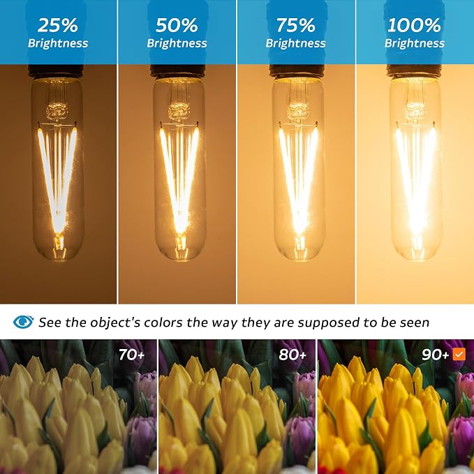 Dimmable E26 T30 T10 LED Bulb Long Tube Light Bulb 4W, Type T Tubular Light - Image 2