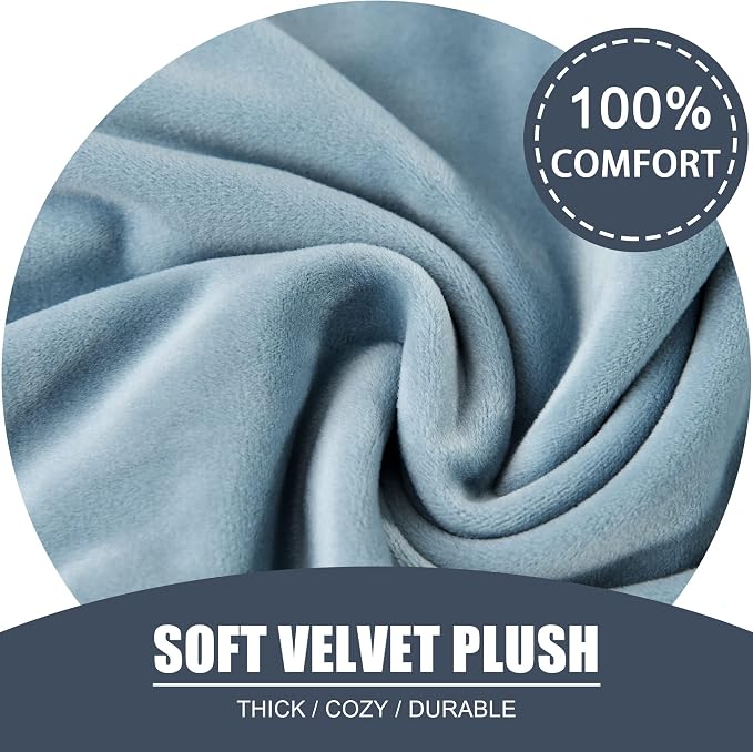 Stretch Cushion Cover, Soft Velvet Plush Cushion Slipcovers Loveseat Sofa - Image 3