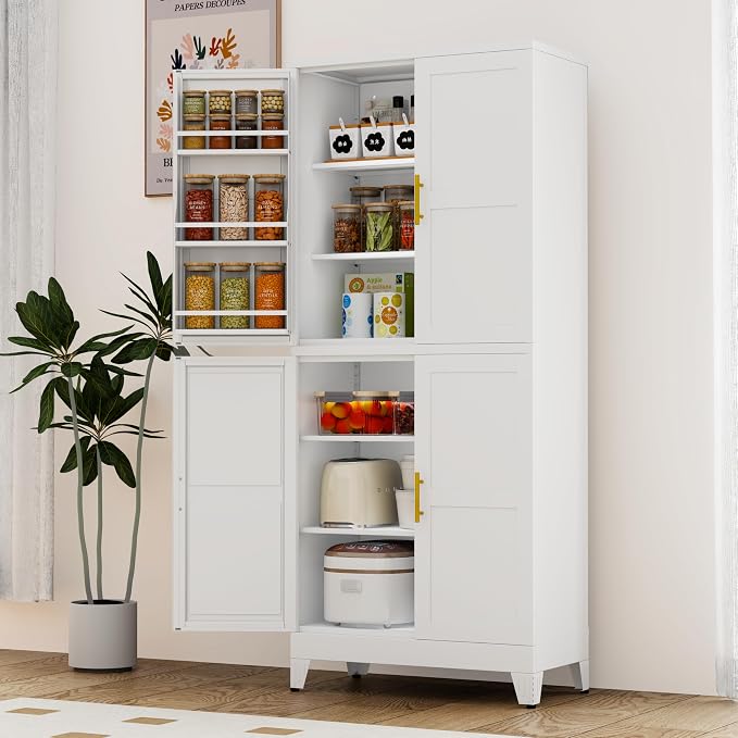 GAIOUS 74.8" Tall Metal Food Cabinet, Storage Cabinets - Image 6