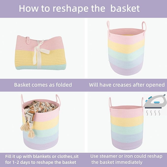 XUANGUO Rope Laundry Basket Hamper - Image 7