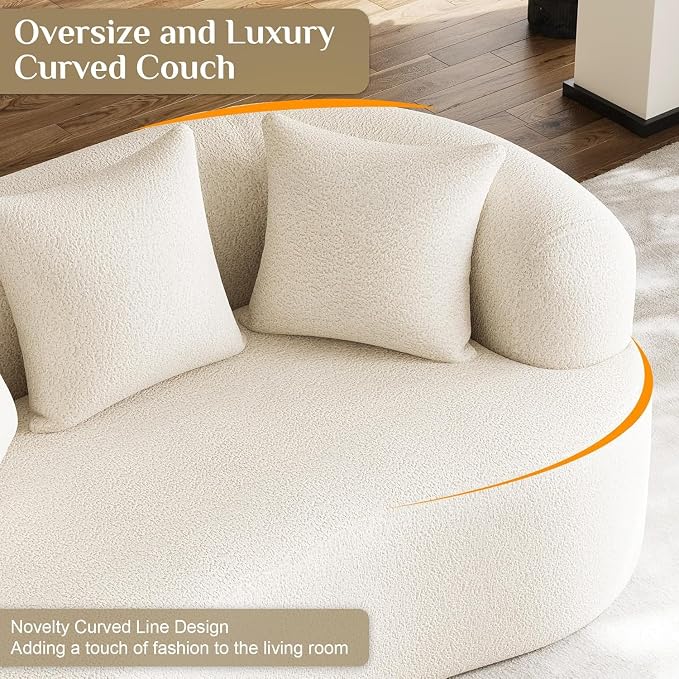 DAMAIFROM 68.5" Loveseat Sofa for Living Room, Modern Luxury Plush Chenille - Image 6