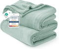 Bedsure GentleSoft Fleece Bed Blankets Full Size Sage Green by BEDSURE
