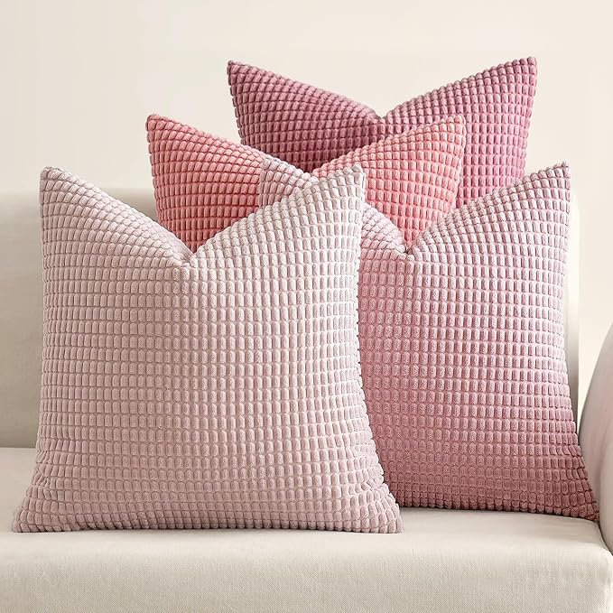MIULEE Aesthetic Pink Spring Decorative Pillow Covers 18x18 Inch Set of 4 - Image 7