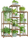 Bamworld Plant Stand Indoor Plants Shelf Outdoor Wood Plant Rack by Bamworld