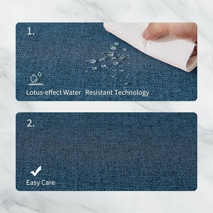 BALCONY & FALCON Placemats Set of 4 Faux Linen Cloth Place Mats Washable - Image 3