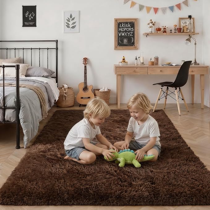 Fluffy Area Rugs 9x12 Living Room Bedroom: Ultra Soft Shag Rug Upgrade Non-Slip - Image 7