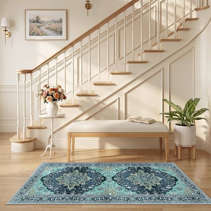 RELEANY Area Rugs 2'6"x5' Runner Rug Non Slip Washable - Image 2