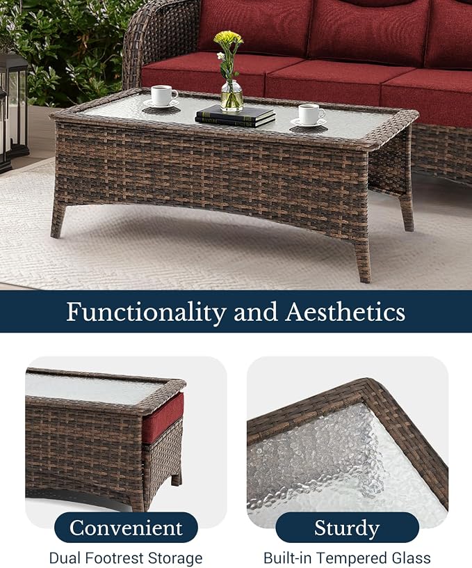 HILLGA Luxury High Back Patio Furniture Set - Image 7