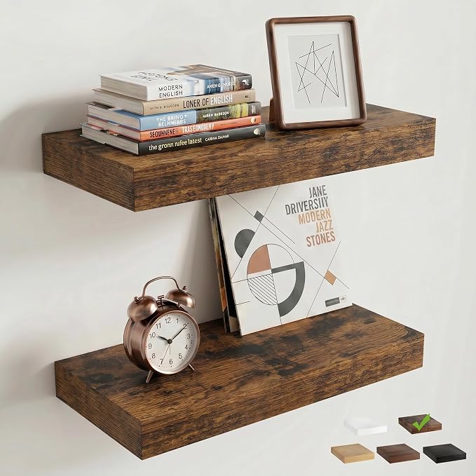 FLYJOE Floating Shelves for Wall, 16 Inch Floating Shelves Set of 2, Kitchen by FLYJOE