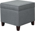 Adeco Chest and Footrest-Square Seat Storage Bench Ottoman by Adeco