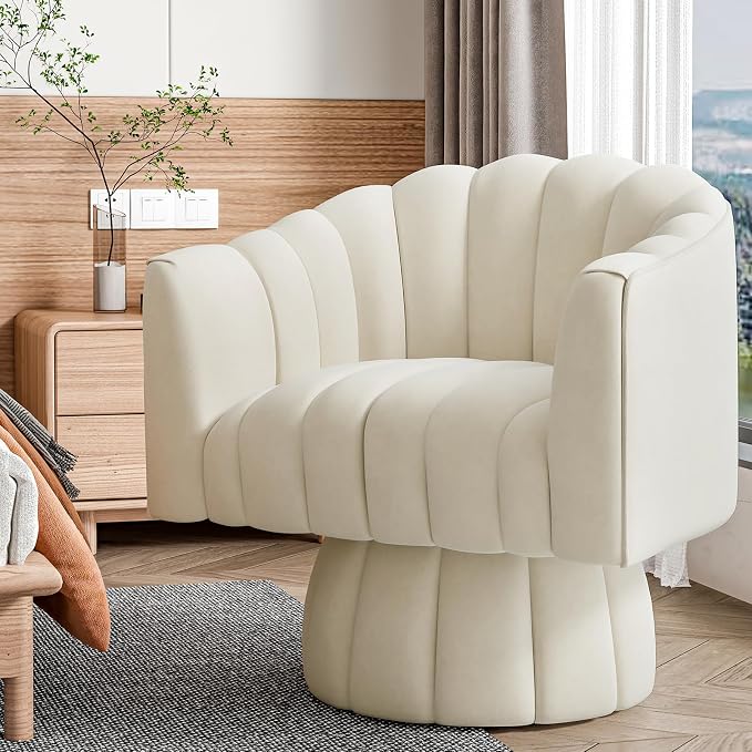 Dewhut Swivel Accent Chair, 360° Swivel Barrel Chair - Image 6