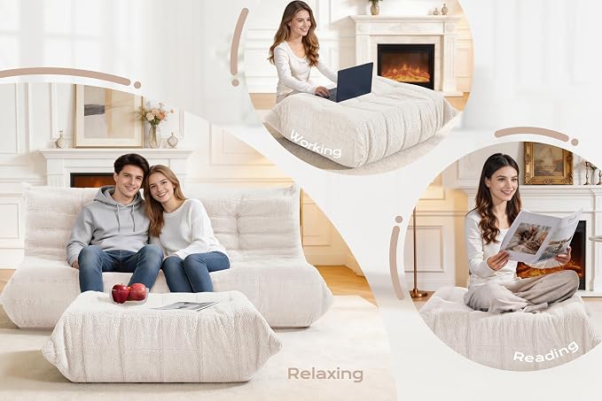 Bean Bag Pouf Ottoman, Foot Stool, Foot Rest - Image 4